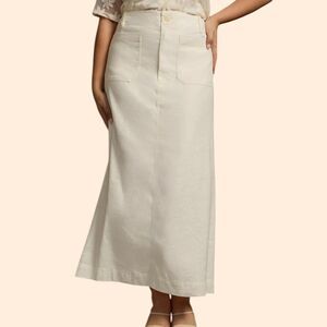 Maeve Colette White Maxi Skirt